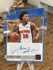Saben Lee 2020-21 Clearly Donruss #RRA-SBL Rated Rookie Auto