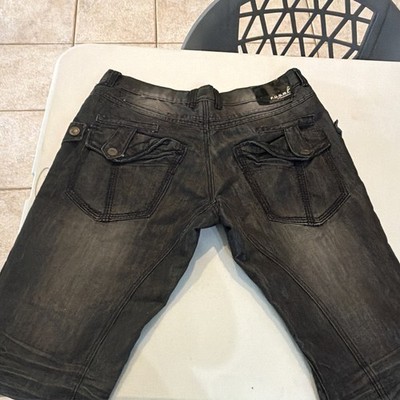 F.U.S.A.I. Men s Black Bootcut Denim Jeans Button Fly 5-Pocket Regular Fit