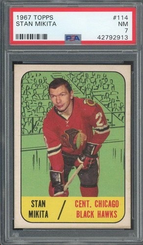Stan Mikita #114 1967 Topps card