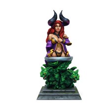 Demon Queen Miniature Succubus Sorceress 3D Printed Resin DnD RPG Tabletop