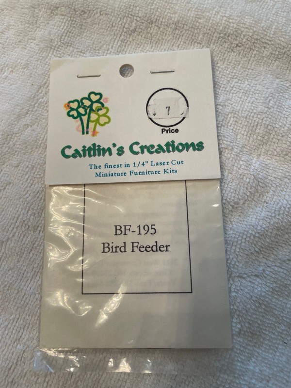 Bird Feeder Vintage New for miniature dollhouse  1/4" 1:48 Caitlin's Creations