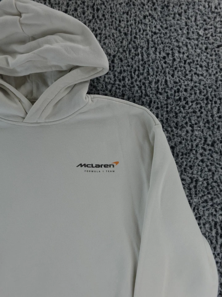 Hollister McLaren 连帽衫男式中号白色一级方程式赛车队 — 第 3/4 张图片