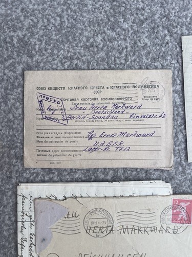WW2 German POW Letters Post Cards USSR Russia Father To Daughter In Berlin Rare - Picture 2 of 24