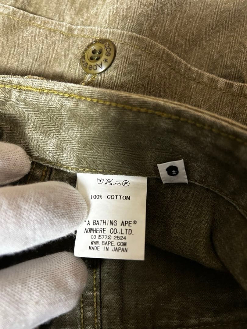 A Bathing Ape Cotton Cargo Pants SW 76cm BA0226229 thumbnail 3