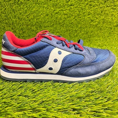Saucony Jazz Low Pro Mens Size Blue Red White Athletic