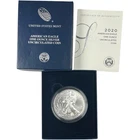 2020-W $1 1-oz Uncirculated American Silver Eagle w/ Box, OGP &COA NB26