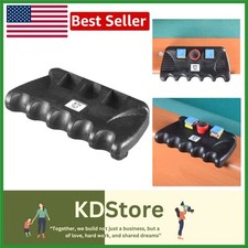 Effortless Billiard Cue Organization - Portable 5-Hole Black Holder with Chalk
