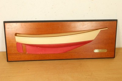 Vintage Half Boat Wall Mount Hull Scale Model Company Island Packet 35 USA 60cm