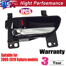 Inner Interior Inside Door Handle with Chrome Lever Left Driver Side (Black)