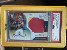 2017 Certified Patrick Mahomes RC/3 Color Patch/Auto/ PLAYER WORN Jersey! /149