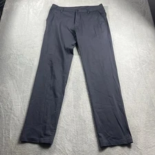 Rhone Pants Mens 33x33 Gray Flat Front Commuter Pants Classic Chino Straight Leg