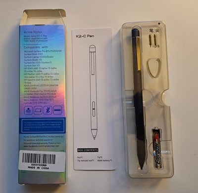 K2-C Pen  4096 Pressure Sensitivity for Surface Pro 11/10/9/8/7/6/5/4/3/X