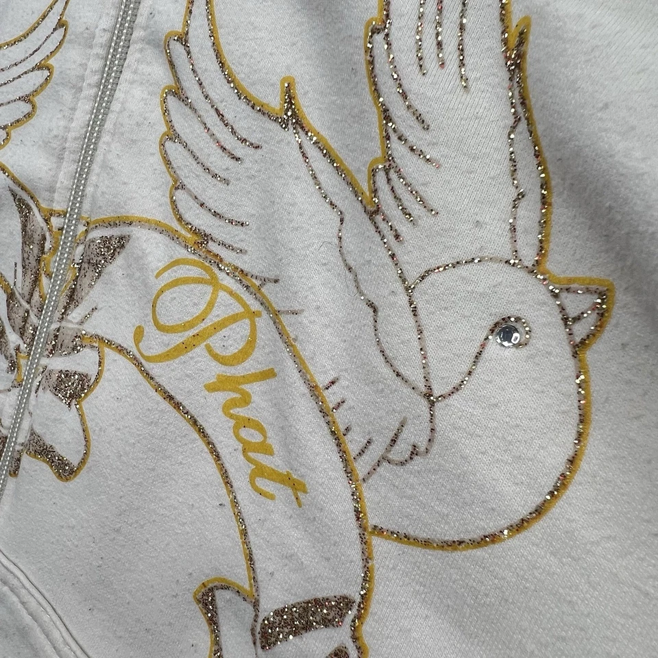 Sudadera con capucha vintage Y2K Baby Phat para mujer negra y dorada talla M Foto 4 de 4