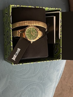 Just Cavalli Armbanduhr Damen Amalfi Snake IP Gold