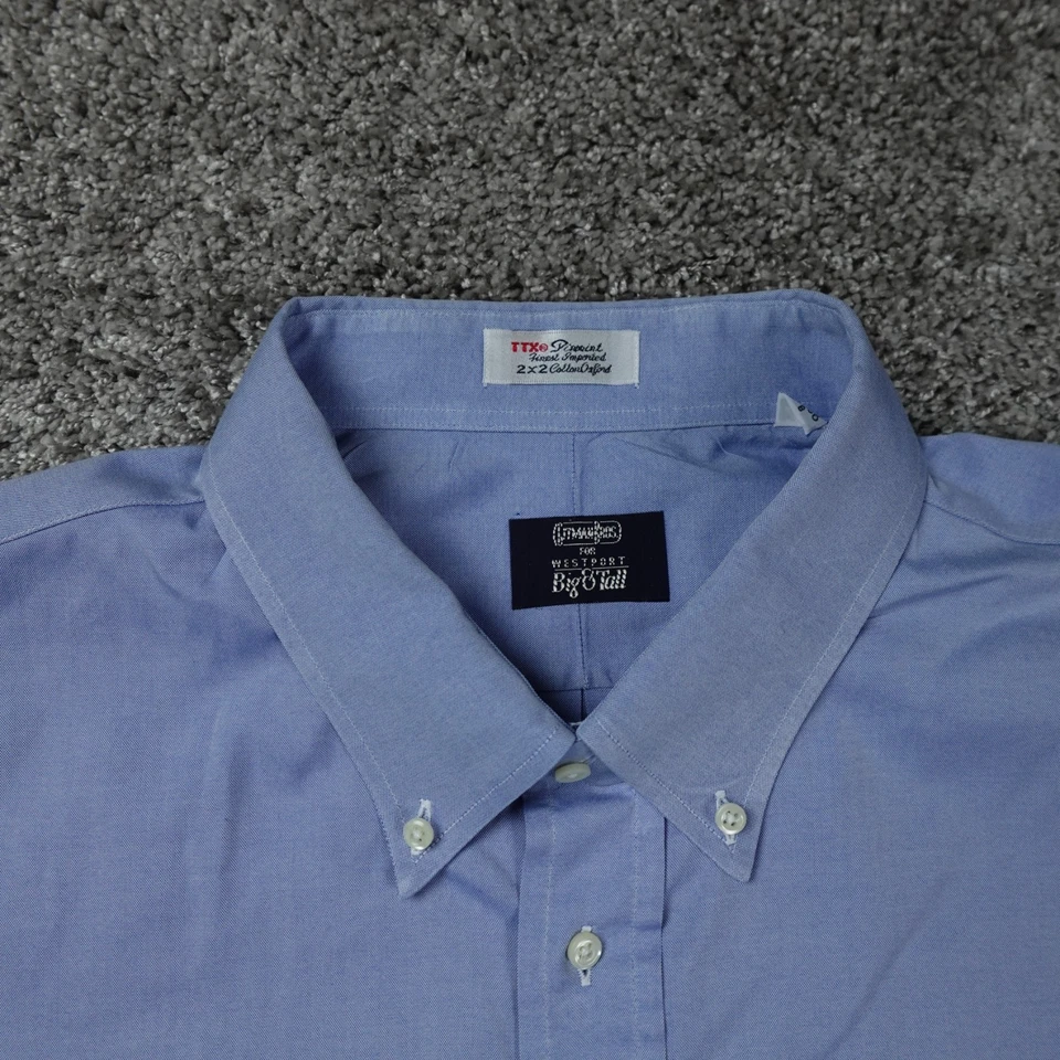 Vintage Gitman Bros Shirt Mens 20 Cotton USA OCBD Big & Tall Long Sleeve Dress - Image 3 of 4