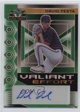 2023 Leaf Eclectic Valiant Effort Green Prismatic /5 David Festa Auto 8d2