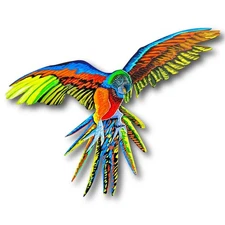 Patricia Govezensky- Original Painting on Laser CutÂ Steel "Macaw"