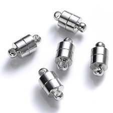 iYOE 5Pairs 12x6mm Magnetic Cylinder Clasps End Buckle for DIY Jewelry Necklace
