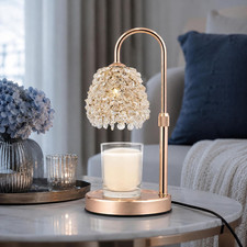 Candle Warmer Lamp with Timer Dimmer, Adjustable Height Candle Lamp, Hand-Embe