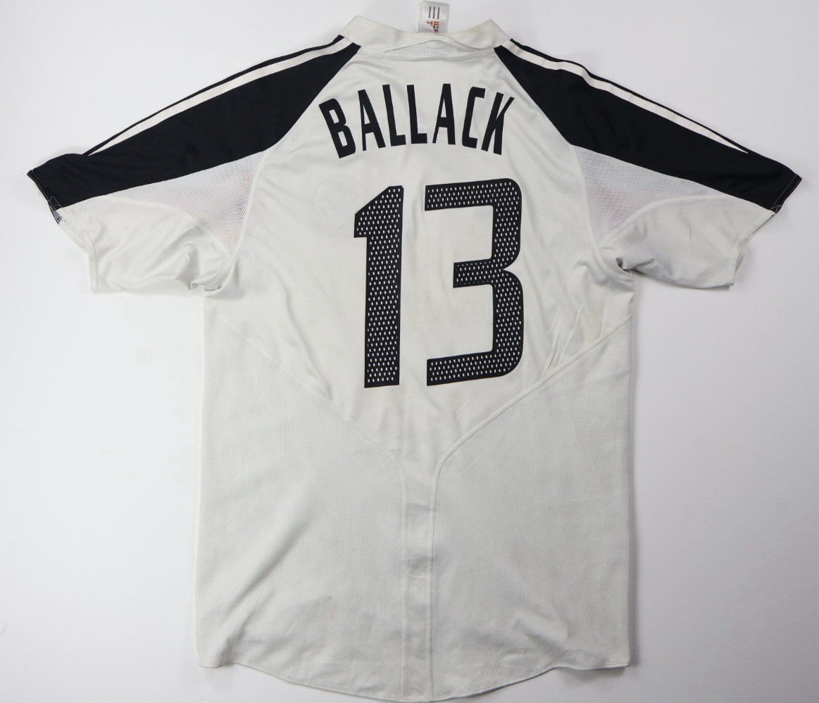 Ballack #13 Germany 2004 Adidas Home Vintage Football Shirt Soccer Jersey L 0013