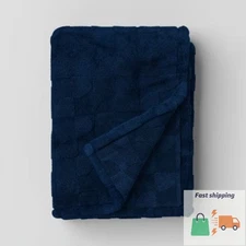 Geometric Jacquard Faux Shearling Throw Blanket - Room Essentials™