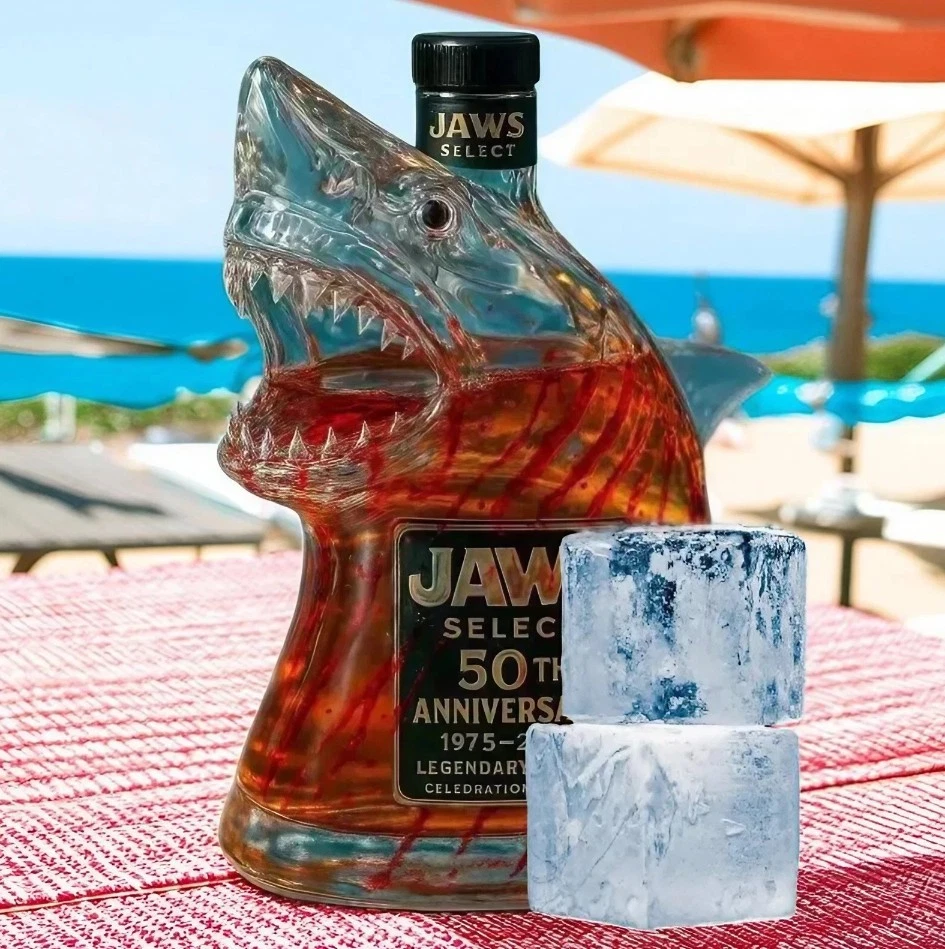 Botella de Whisky Jaws 50 Aniversario Única Transparente Edición Limitada Regalos Foto 2 de 4