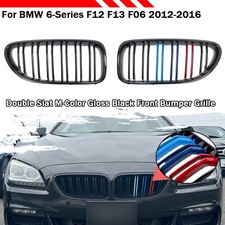 M-FARBE K�HLERGRILL SPORT DOPPELSTEG GLANZ SCHWARZ F�R BMW 6ER F12 F13 F06 11-16