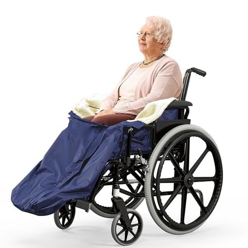 Couvre-Jambes Fauteuil Roulant Imperméable avec Poche Intérieure Pratique