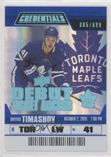 2019 Upper Deck Credentials Debut Ticket Access /699 Tier 2 Dmytro Timashov 0cv