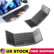 Mini Folding Wireless Bluetooth Keyboard With Touchpad for Laptop Tablet Phone