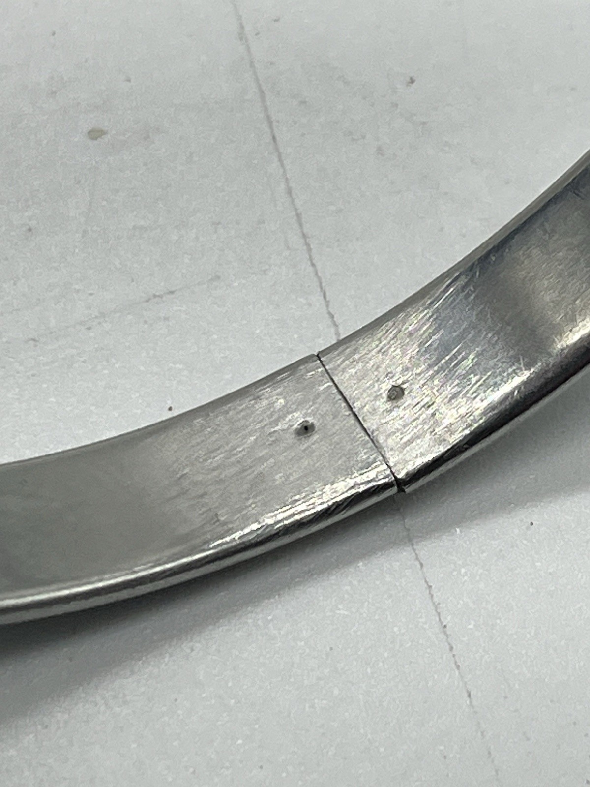 Abalone Shell Inlay Silver Tone Bangle Bracelet J… - image 8