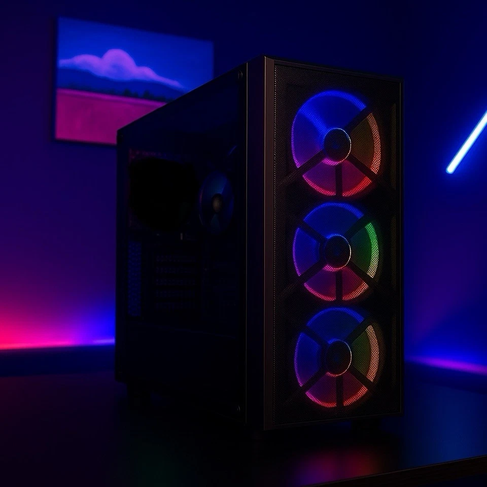 Gaming PC Set - Monitor, Tastatur, Maus, Headset, Mauspad,Wlan & Bluetooth Stick - Bild 3 von 4