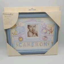   New K  Company Classic Noah's Arc Frame-A-Name Baby Frame Baby Blue