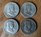 Franklin Half dollar lot of 4 1963d