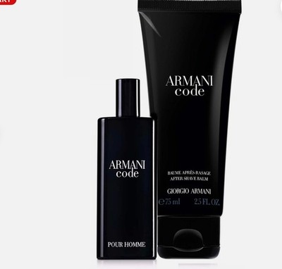 Armani Code Pour Homme Eau De Parfum Spray 15 ml and After Shave Balm 75 ml new.