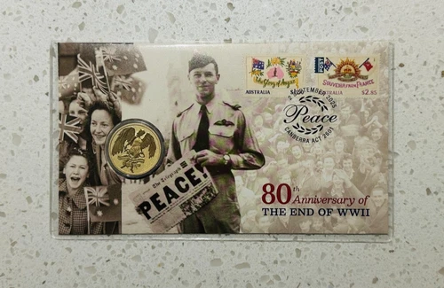 2025 Australia PNC 80th Anniversary of The End Of WWII Peace UNC $1 Coin