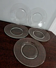 LIBBEY CRISA MODERNO MEDITERRANEAN CLEAR GLASS 5 SALAD PLATES 8"