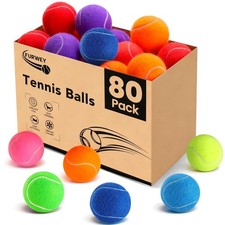 Count Colorful Dog Tennis Balls 2.5in Non-Squeaky Launcher Compatible