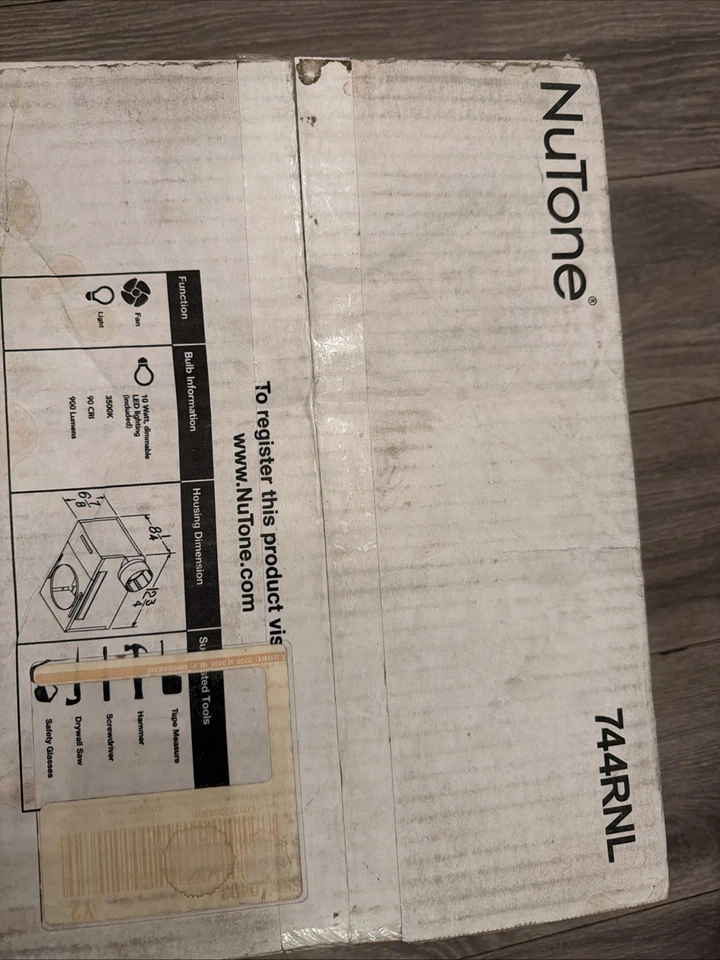 Broan NuTone 50/80 CFM Bath Exhaust Fan W/LED Dimmable Light & Trim Rings 744RNL - Image 3 of 4