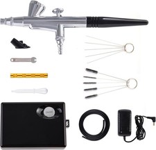 Airbrush Kit with Compressor Air brush Gun Set for Nails Art Cakes Painting