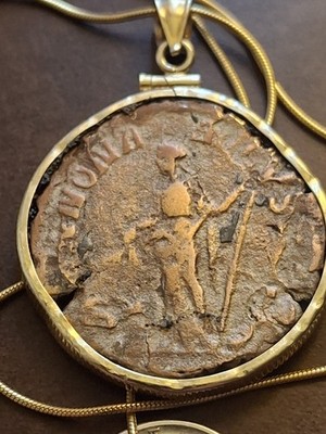 222-235AD Severus Alexander Sestertius Ancient Roman Coin Pendant 31mm w Coa Box