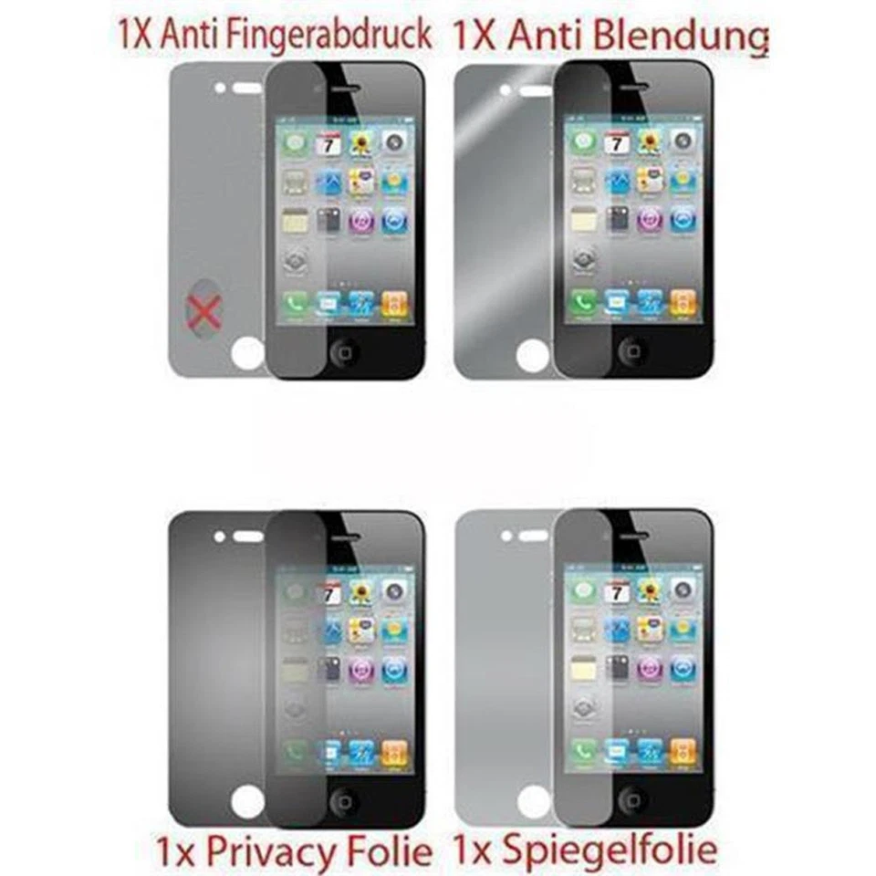 4x Protection Films for Sony Xperia SP Privacy Mirror Matt Fingerprint - Image 3 of 3