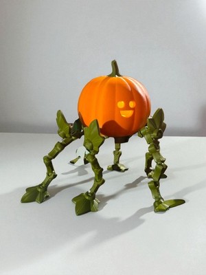 Pumpkin Patch Guardian: 3D Printed Poseable Pumpkin, Fall Centerpiece