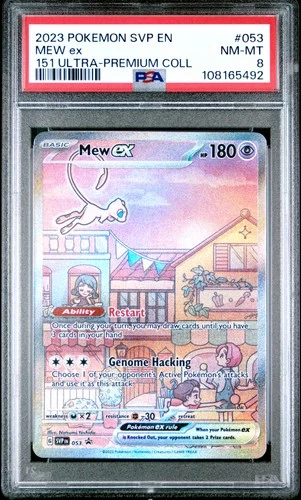 2023 POKEMON SVP EN-SV BLACK STAR PROMO 151 ULTRA-PREM COLL #053 MEW EX PSA 8