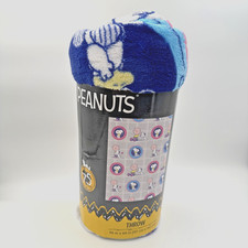 Peanuts 75th Anniversary Snoopy Throw Blanket Brand New Factory Sealed