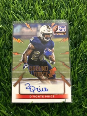 2021 Pro Set Power D'vonte Price Bronze Auto GroundForce Rookie FIU/Panthers F57