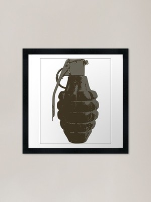 Ananas Handgranate gerahmtes Kunstwerk P gerahmt Wandbild Poster Leinwanddruck Bild