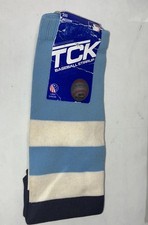 TCK Baseball Stirrup Socks 300 Size Large White And Blue  Softball Pair Sports