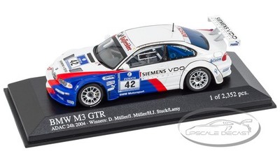 Minichamps 1/43 2004 BMW E46 M3 GTR ADAC 24 Hr #42 Very Rare Brand New