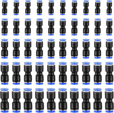 50Pcs Pneumatic Quick Push in Connect Air Tube Fitting Kit, Quick Release Plasti